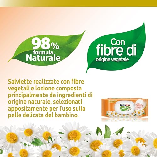 864 Salviette Neonato Babylino Sensitive con delicata profumazione alla Camomilla, formula 98% Naturale che ripristina il PH della pelle, 16 Confezioni con chiusura salva-freschezza - Prova pratica