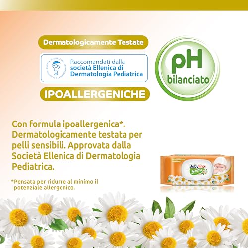 864 Salviette Neonato Babylino Sensitive con delicata profumazione alla Camomilla, formula 98% Naturale che ripristina il PH della pelle, 16 Confezioni con chiusura salva-freschezza - Dettaglio recensione 4