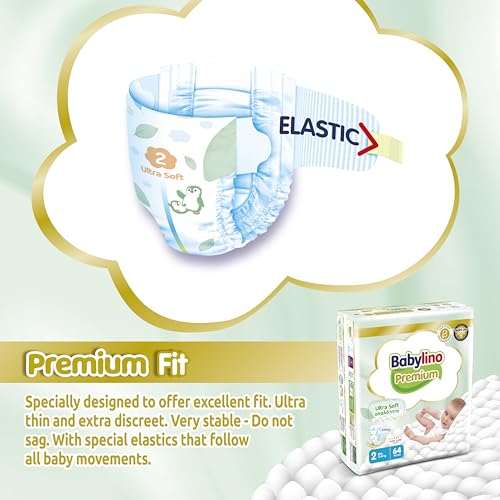 Babylino Premium, Pannolini Neonato Taglia 2 con filtrante ULTRA SOFT, Mini (3-6Kg), 64 Unità - Funzionalità e accessori