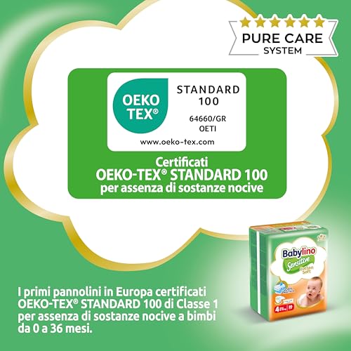 Babylino Sensitive Cotton Soft, Pannolini Taglia 4, Maxi (8-13kg), 150 Unità - Dettaglio recensione 4