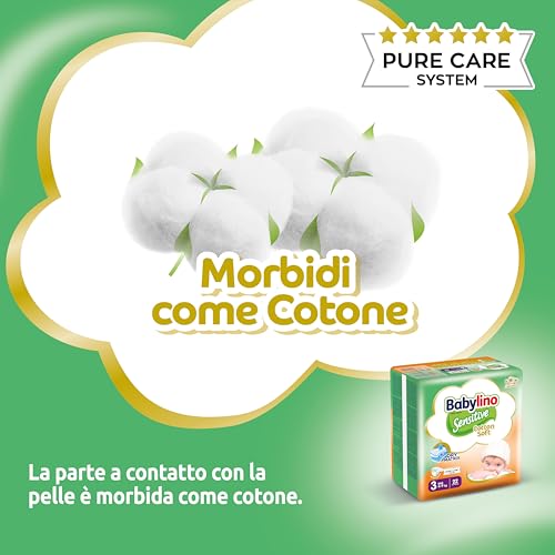 Babylino Sensitive Pannolini Taglia 3, Midi (4-9kg), Bianco, 22 Unità - Prova pratica