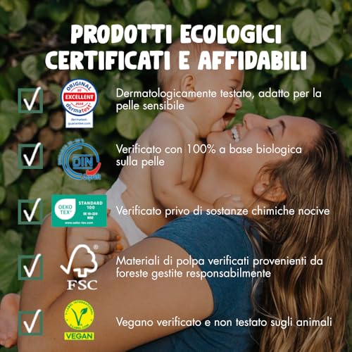 Eco by Naty Taglia 1, Pannolini, 2-5kg, Fornitura Di Un Mese, Pannolino Eco Premium A Base Vegetale Con Lo 0% Di Plastica Sulla Pelle, White, Inodore., 100 Unità - Dettaglio recensione 4