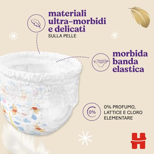 Huggies Extra Care Pannolino Mutandina, Ultra assorbente, Taglia 5 (12-17 Kg), Confezione da 68 Pannolini - Funzionalità e accessori