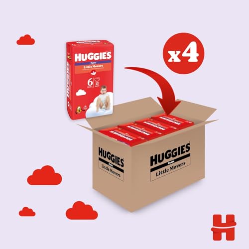 Huggies Little Movers Pannolini Mutandina Taglia 6 (15-25 Kg), Ultra assorbente, Protezione completa, 52 Pz - Funzionalità e accessori