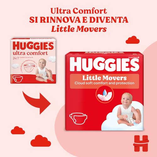 Huggies Pannolini Little Movers, Taglia 4 (7-18 Kg), Confezione da 150 pannolini, Formato Gigapack - Prova pratica