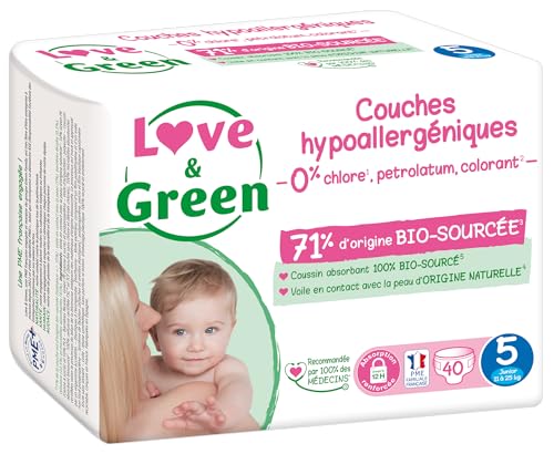 Love & Green Pannolini Taglia 5 (11-25 kg) - Confezione da 1 mese (160 strati) - Prova pratica