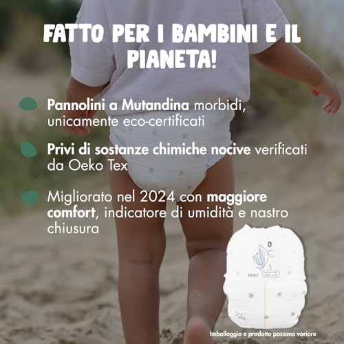 Naty FreeMovers Pannolino a Mutandina | Mutandino Certificato per Pelli Sensibili | Morbido, Senza Profumo | Assorbente & Anti-Perdite | Unisex Bambino & Bimbo | Taglia 4 (8–15 kg), 22 Pezzi - Dettaglio recensione 4