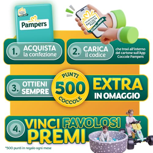 Pampers Baby Dry Maxi, Taglia 4 (7-18 kg), 200 pannolini, con 500 Punti Coccole extra in omaggio - Prova pratica