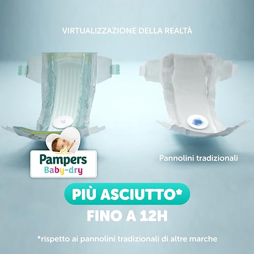 Pampers Baby Dry Midi, 168 Pannolini, Taglia 3 (4-9 kg), Cartone Da 56X3 - Funzionalità e accessori