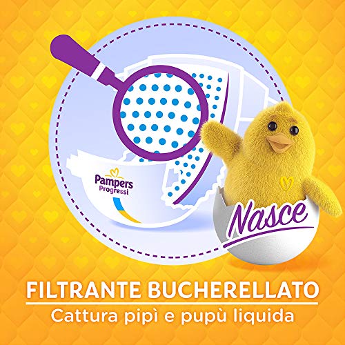 Pampers Progressi Midi, 162 Pannolini, Taglia 3, 4-9 Kg - Funzionalità e accessori