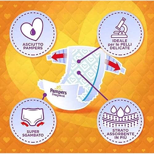 PAMPERS PROGRESSI QUADRI PACK 6+ EXTRALARGE 16+ KG - 68 PANNOLINI - Dettaglio recensione 4