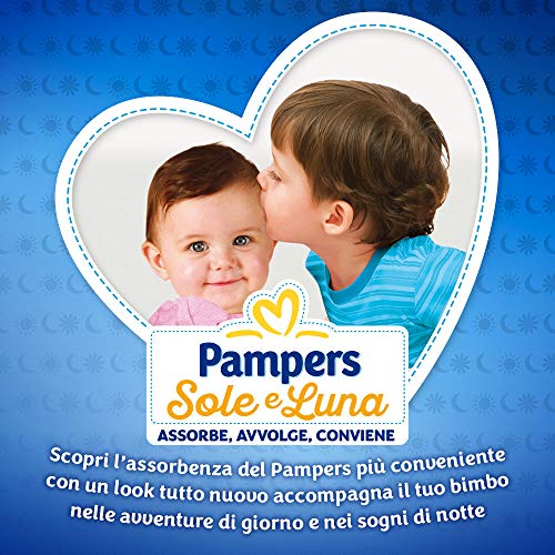 Pampers Sole e Luna Mini, 126 Pannolini, Taglia 2 (3-6 kg) - Funzionalità e accessori