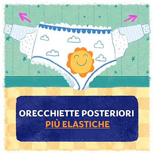 Pampers Sole e Luna Pannolini Maxi, Bambini Unisex, Taglia 4 (7-18 kg), 136 Pannolini - Prova pratica