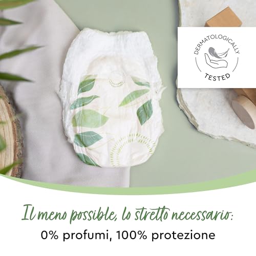 Pannolini a mutandina a ridotto impatto ambientale LILLYDOO green, taglia 5 (12-17 kg), Confezione da 5 x 21 pannolini (105 pannolini) - Funzionalità e accessori
