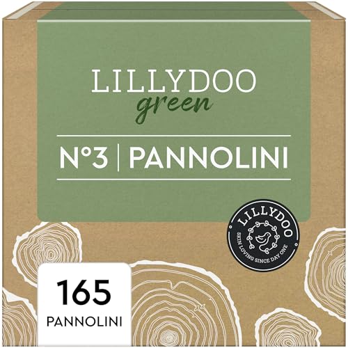 Pannolini a ridotto impatto ambientale LILLYDOO green, taglia 3 (6-10 kg), 165 pezzi - Design e materiali