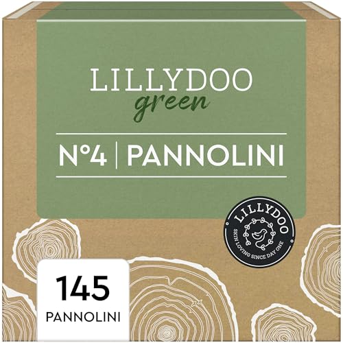 Pannolini a ridotto impatto ambientale LILLYDOO green, taglia 4 (9-14 kg), 145 pezzi - Design e materiali