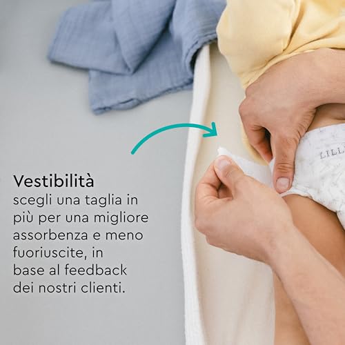 Pannolini LILLYDOO delicati sulla pelle - taglia 1 (2-5 kg), 24 unità, protezione contro le fuoriuscite, morbidi, senza profumi & lozioni e dermatologicamente testati - Funzionalità e accessori